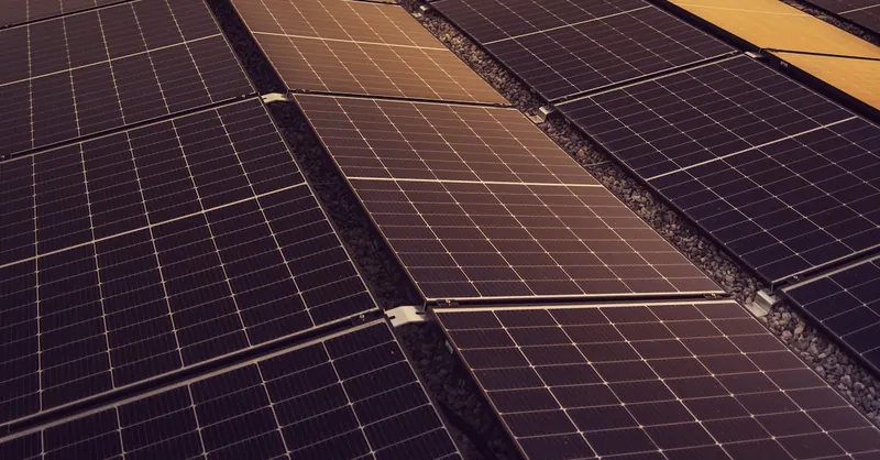 Close-up of solar panels in Steiermark, Austria showcasing renewable energy technology.